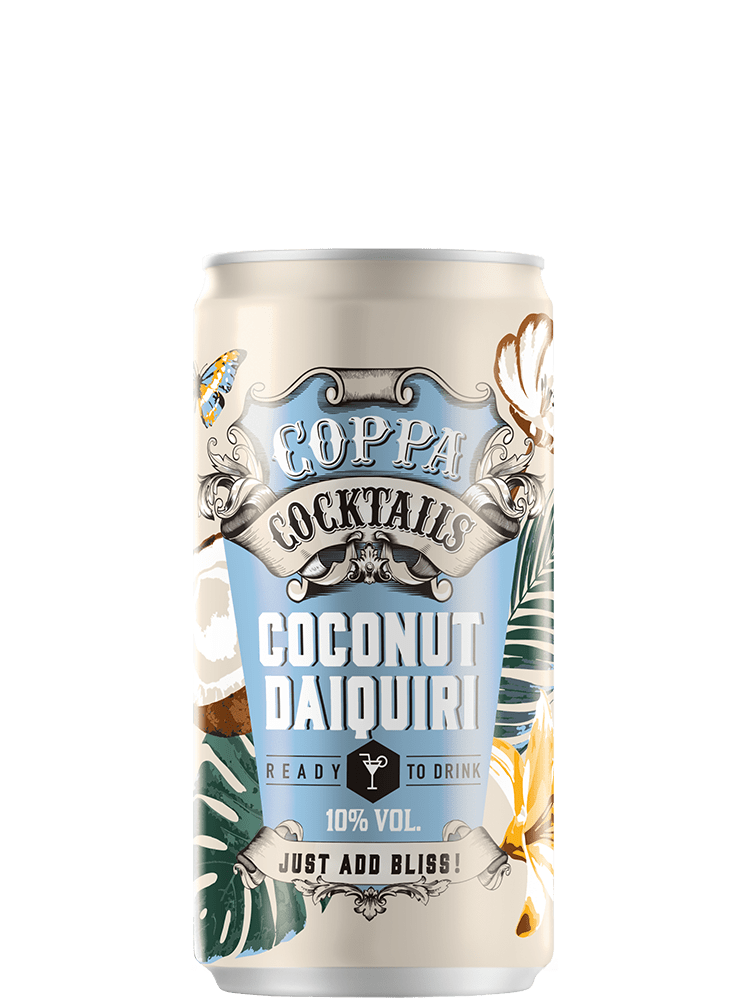 Coppa Cocktails, Coconut Daiquiri in blik Coppa Cocktails, Coconut Daiquiri in blik