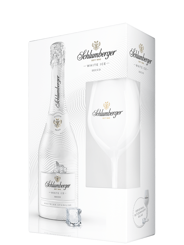 Schlumberger, White Ice Secco + glas in Gift Schlumberger, White Ice Secco + glas in Gift