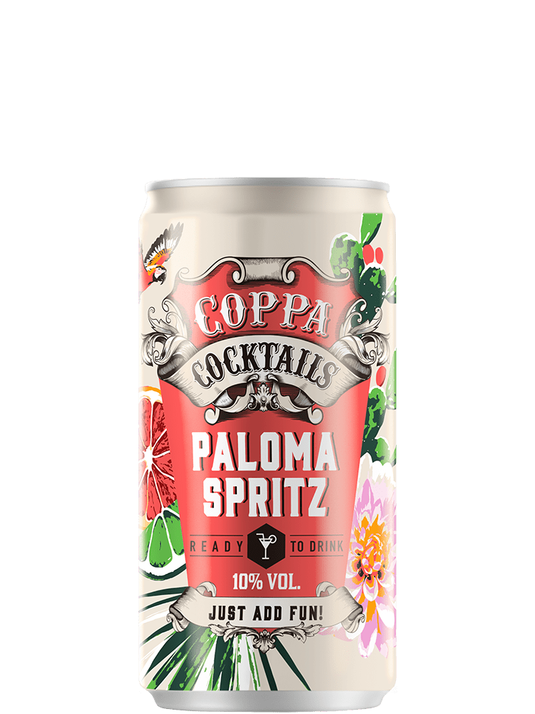 Coppa Cocktails, Paloma Spritz in blik Coppa Cocktails, Paloma Spritz in blik