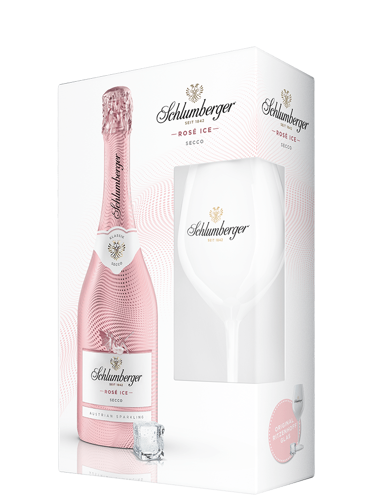 Schlumberger, Rosé Ice Secco + glas in Gift Schlumberger, Rosé Ice Secco + glas in Gift