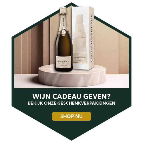 Fles Champagne met geschenkverpakking