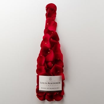 Louis Roederer fles gemaakt van rozen